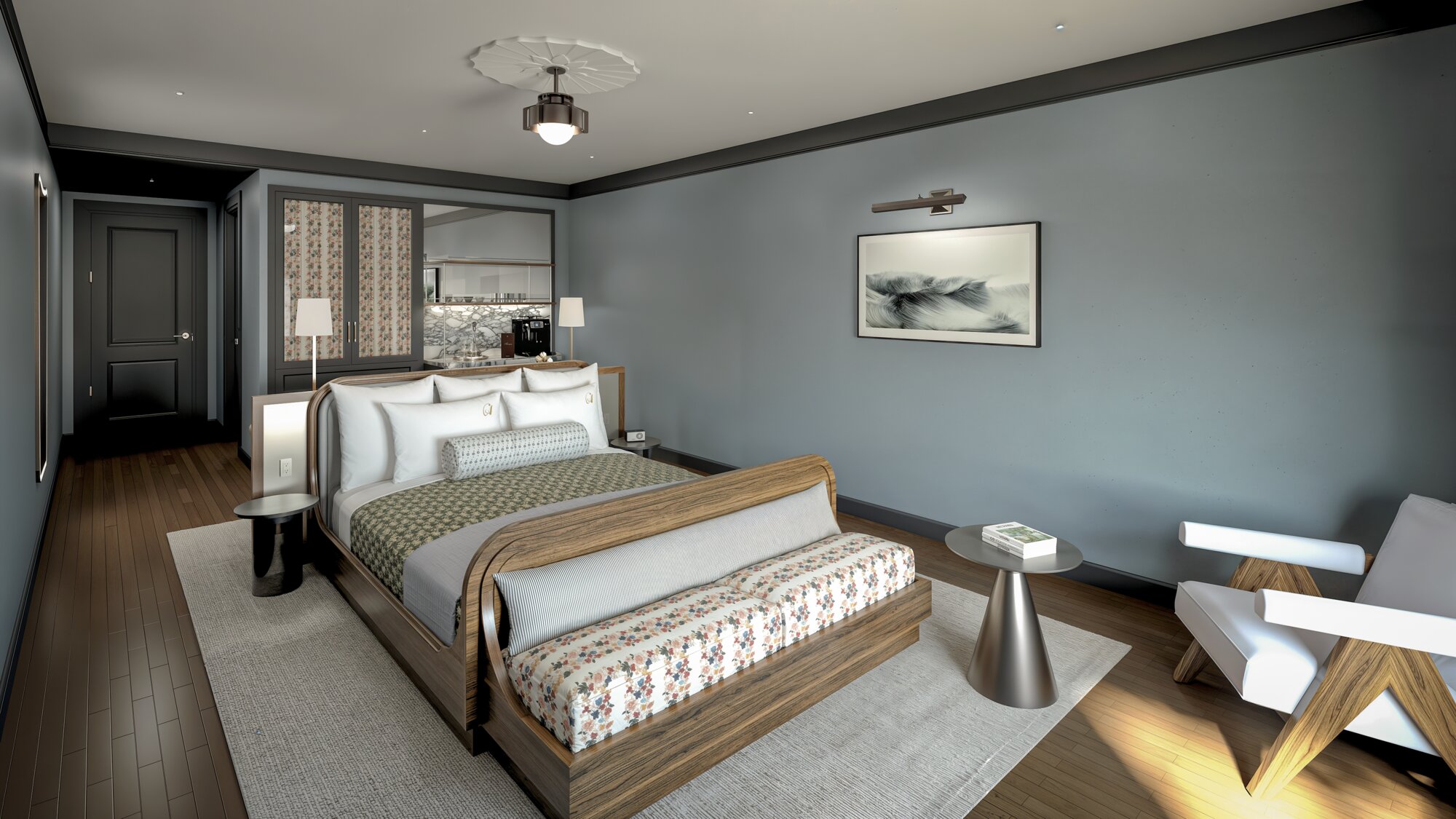 Boutique hotel guest room concept for The Alchemy